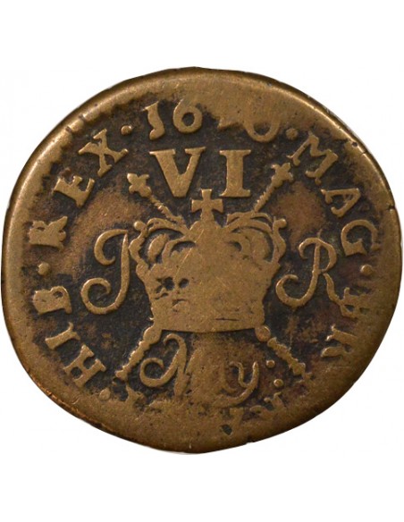 Irlande Roi Jacques II 6 Pence Bronze 1689