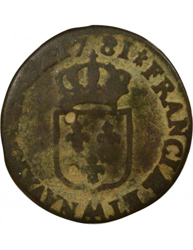 Louis XIV A l'Ecu 1/2 sol Cuivre 1781 AA Metz