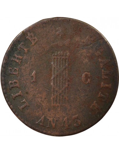 Haïti Grand Module 1 Centime Cuivre 1846 (An 43)