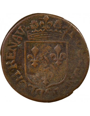 François de Bourbon-Conti Grand Buste Liard Cuivre 1614 Château-Regnault