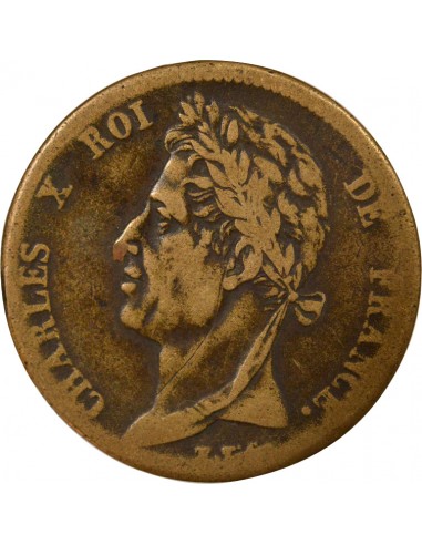 Guyane Française Charles X 5 Centimes Bronze 1829 A Paris