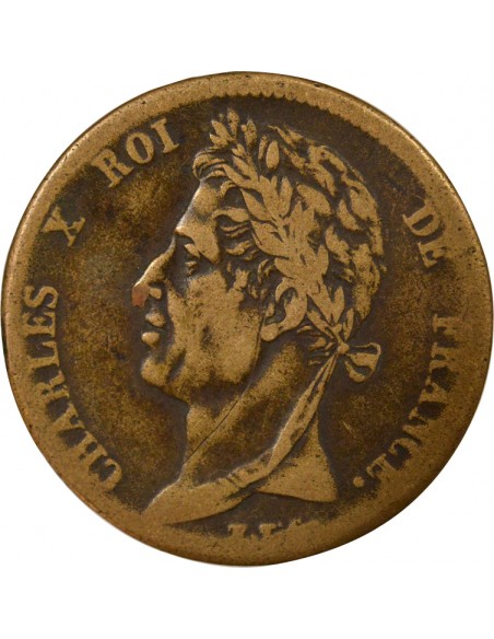 Guyane Française Charles X 5 Centimes Bronze 1829 A Paris