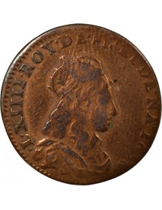 Louis XIV Au Buste Juvénile 1 liard Cuivre 1656 Nîmes 2