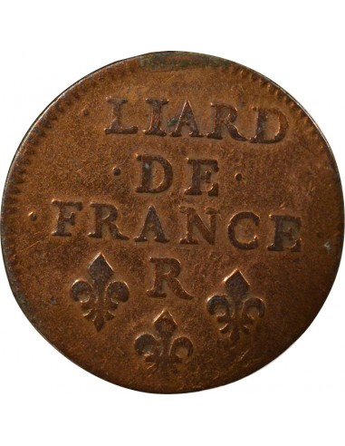 Louis XIV Au Buste Juvénile 1 liard Cuivre 1656 Nîmes