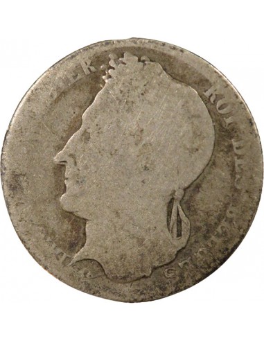 Belgique Léopold I de Belgique  Tête laurée 1/2 franc Argent 1844 B. Bruxelles