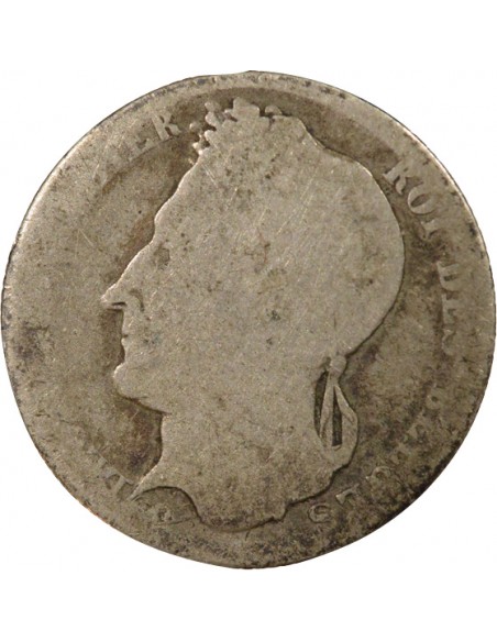 Belgique Léopold I de Belgique  Tête laurée 1/2 franc Argent 1844 B. Bruxelles