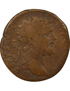 Rome Empire Septime Sévère Rome couronnant l'Empereur Sesterce Laiton 195 R Rome 2