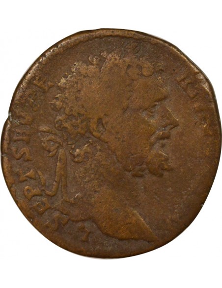 Rome Empire Septime Sévère Rome couronnant l'Empereur Sesterce Laiton 195 R Rome