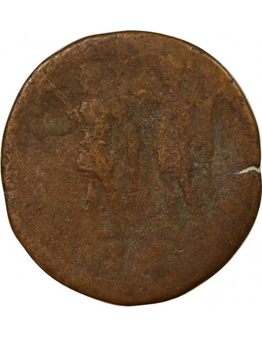 Rome Empire Septime Sévère Rome couronnant l'Empereur Sesterce Laiton 195 R Rome