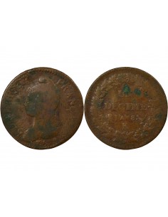 Dupré Grand Module 1 décime Cuivre An 8 K Bordeaux