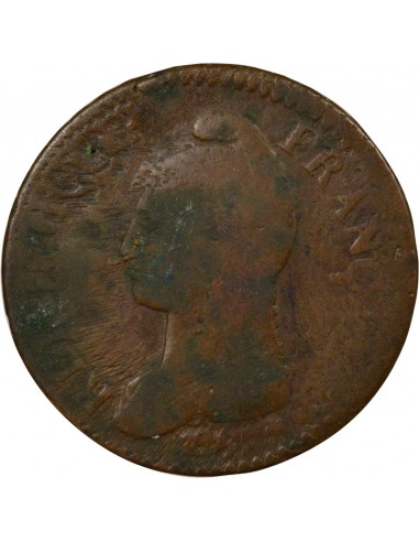 Dupré Grand Module 1 décime Cuivre An 8 K Bordeaux