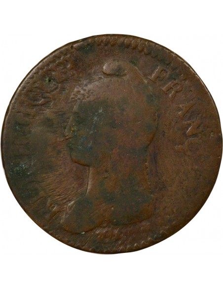 Dupré Grand Module 1 décime Cuivre An 8 K Bordeaux