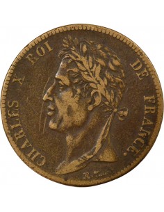Guyane Française Charles X 5 Centimes Bronze 1825 A Paris 2