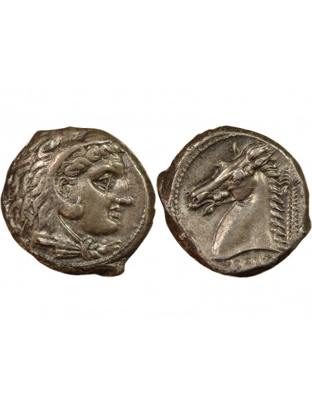 Sicile Sicilo-Punique Tétradrachme Argent 300-289 Av JC Entella
