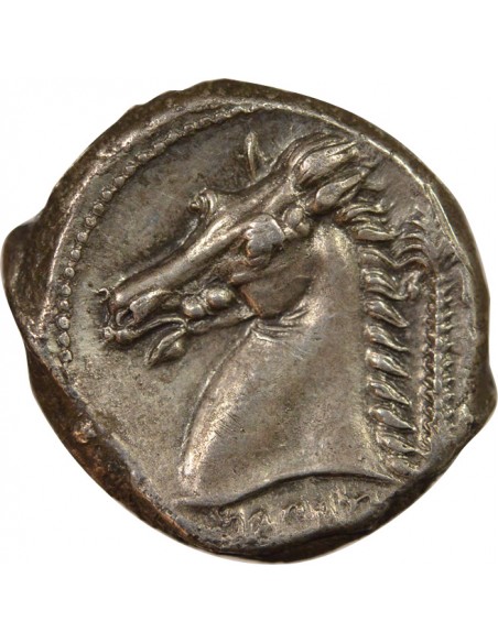 Sicile Sicilo-Punique Tétradrachme Argent 300-289 Av JC Entella