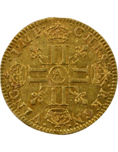 Louis XIV A la Mèche Courte 1/2 louis d'or Or 1644 A - Paris