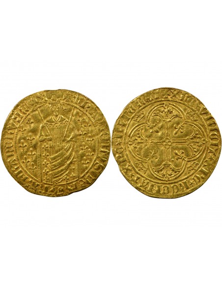 Charles VII 1ere Emission Royal d'or Or 1429 -1461 Montélimar