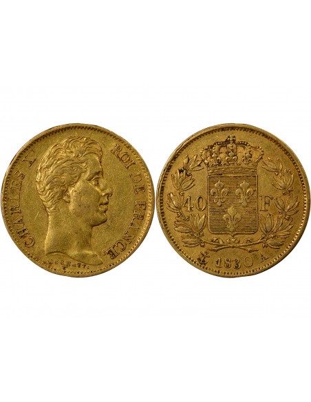 Charles X 40 Francs Or 1830 A Paris