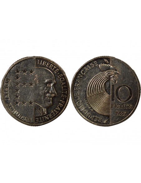 Schuman 10 Francs Nickel 1986 Pessac