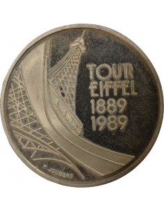 Tour Eiffel 5 francs Argent 1989 Pessac 2