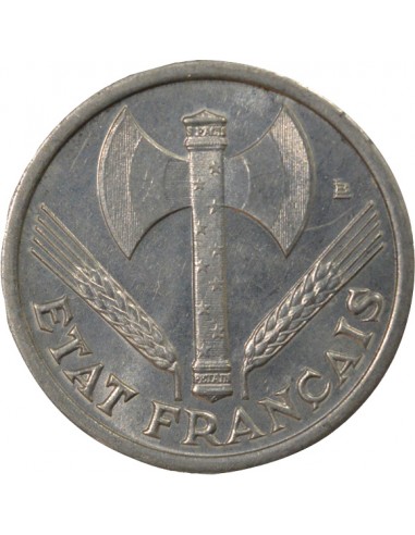 Légère 1 franc Aluminium 1944 A Paris