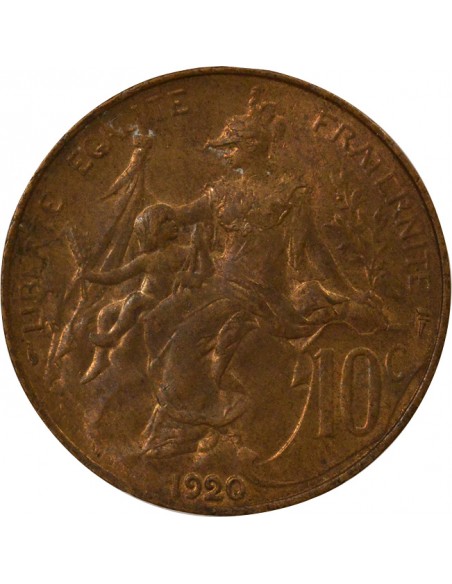 10 Centimes Bronze 1920 A Paris