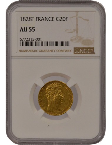 Charles X 4 1/2 Feuilles 20 Francs Or 1828 T Nantes