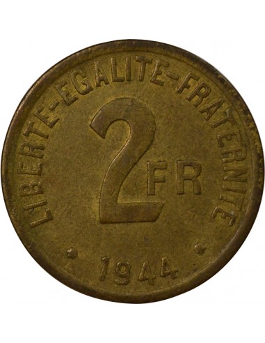 France Libre  2 Francs Bronze-Alu 1944 Philadelphie