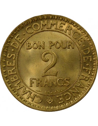 Chambres de Commerce 2 francs Cuivre-Aluminium 1921 A Paris