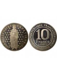 Capétien 10 Francs Argent 1987 Pessac