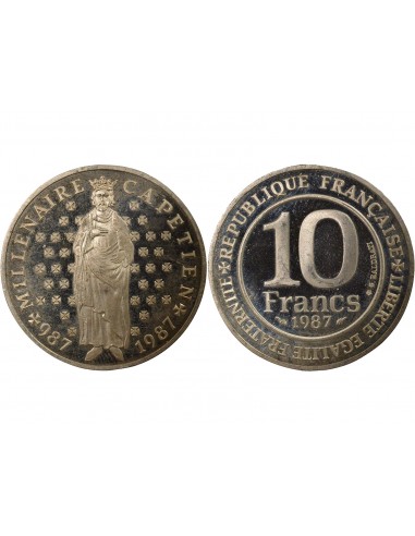 Capétien 10 Francs Argent 1987 Pessac