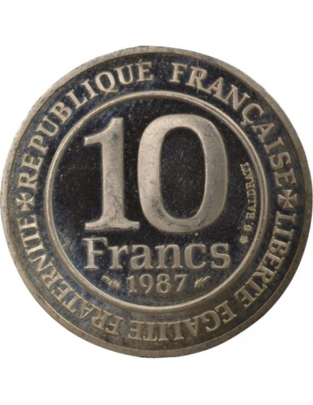 Capétien 10 Francs Argent 1987 Pessac