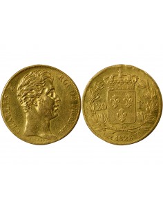 Charles X 5 Feuilles 20 Francs Or 1828 T Nantes