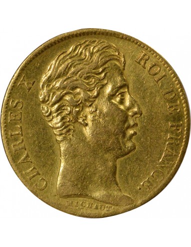 Charles X 5 Feuilles 20 Francs Or 1828 T Nantes