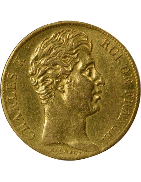 Charles X 5 Feuilles 20 Francs Or 1828 T Nantes