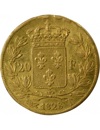 Charles X 5 Feuilles 20 Francs Or 1828 T Nantes