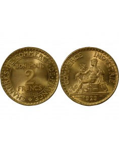 Chambres de Commerce 2 francs Cuivre-Aluminium 1923 A Paris