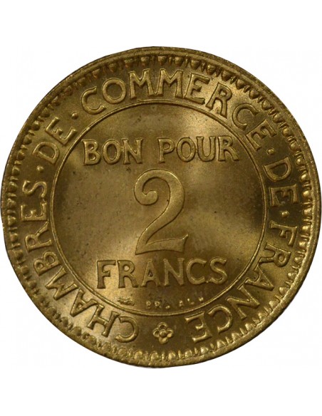 Chambres de Commerce 2 francs Cuivre-Aluminium 1923 A Paris