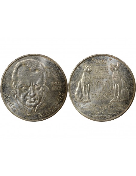 André Malraux Malraux 100 Francs Argent 1997 Pessac