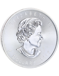 Canada MAPLE LEAF - 1 Once Argent 2015 - 5 Dollars 2