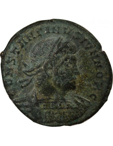 deux étendards Nummus Cuivre 333-335 R Rome