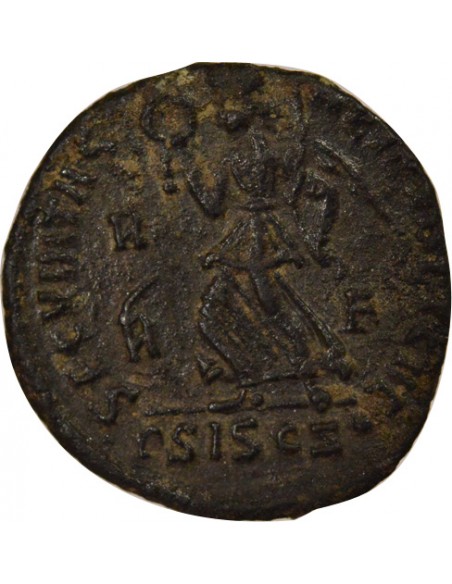 Rome Empire Valentinien Ier A la Victoire Nummus Cuivre 367-375 Siscia