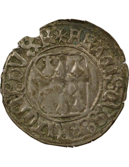 Duché de Bretagne François II de Bretagne A la Targe Blanc à la Targe Billon 1458-1488 9 Rennes