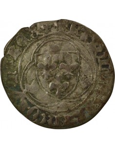 Charles VII 4e Emission 1 blanc à la couronne Billon 1456-1461 I Limoges 2