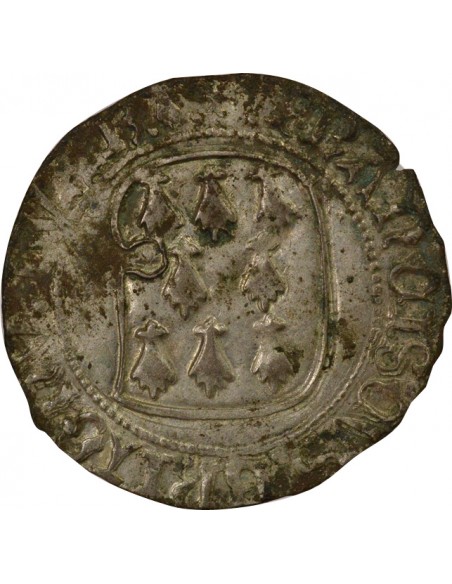 Duché de Bretagne François II de Bretagne A la Targe Blanc à la Targe Billon 1458-1488 9 Rennes