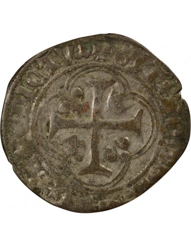 Charles VIII 1 blanc à la couronne Billon 1488-1498 D Lyon
