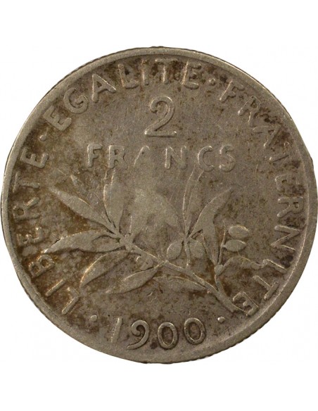 Semeuse 2 francs Argent 1900 A Paris