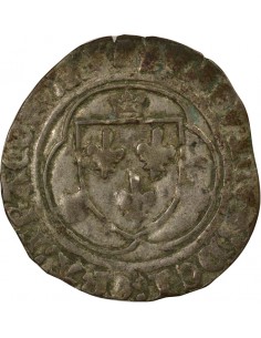 Louis XI 1 blanc à la couronne Billon 1461-1483 G Poitiers 2