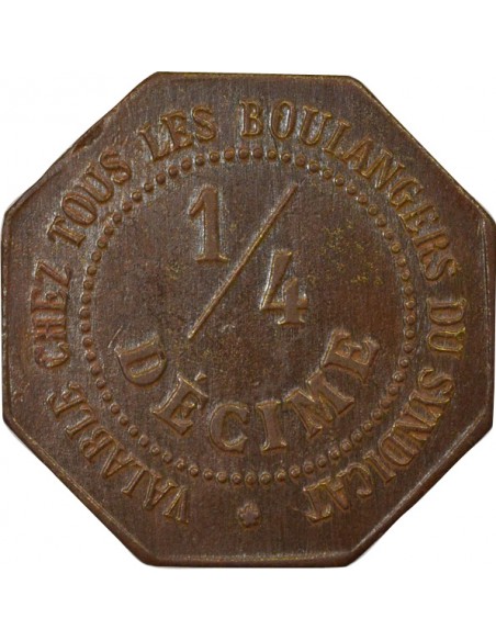 Patrons Boulangers de Nantes 1/4 décime Cuivre