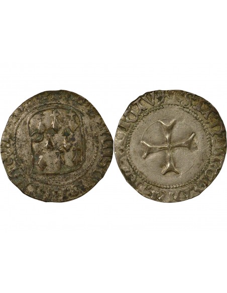 Duché de Bretagne François II de Bretagne A la Targe Blanc à la Targe Billon 1458-1488 9 Rennes
